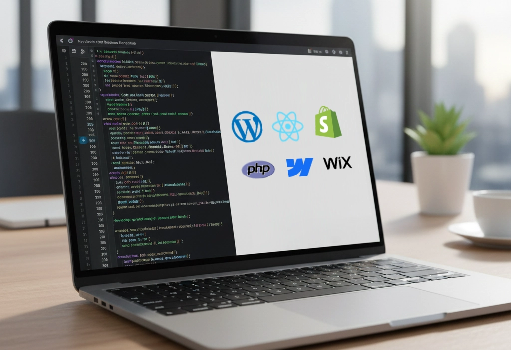 Custom website development across WordPress, Shopify, PHP, Webflow and Wix