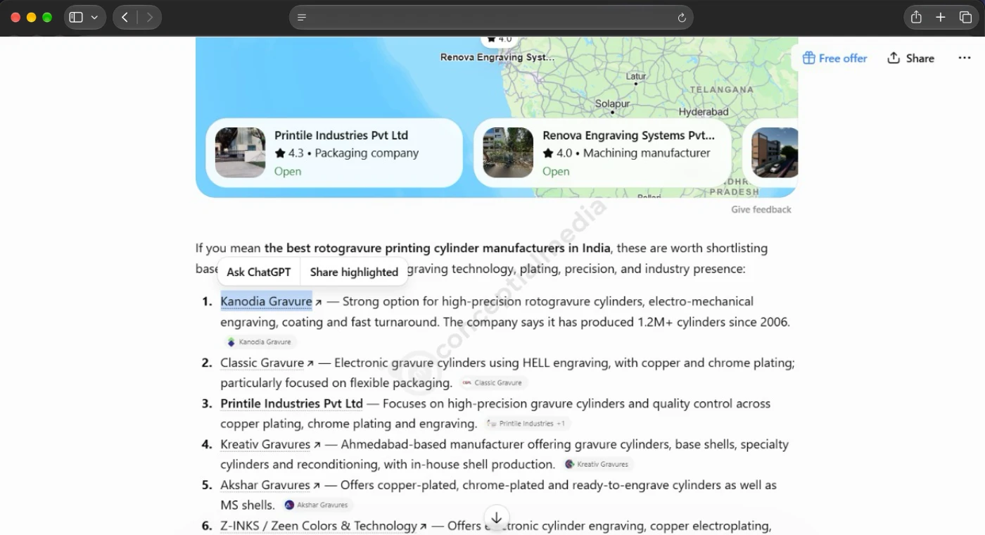 AEO visibility report - AEO project by Conceptial Media