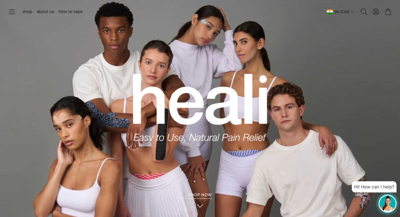 Heali Medical Shopify store built by Conceptial Media