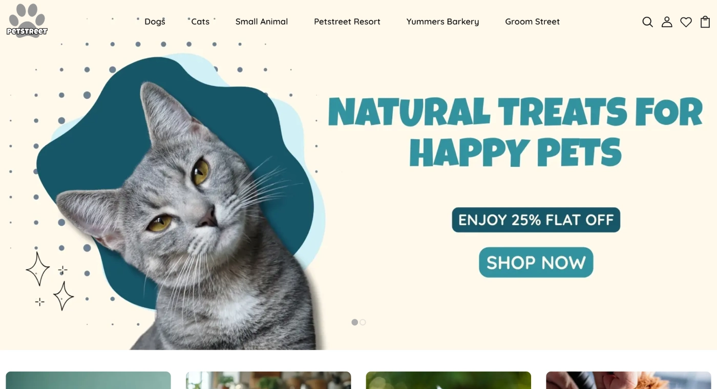 Petstreet Shopify store built by Conceptial Media