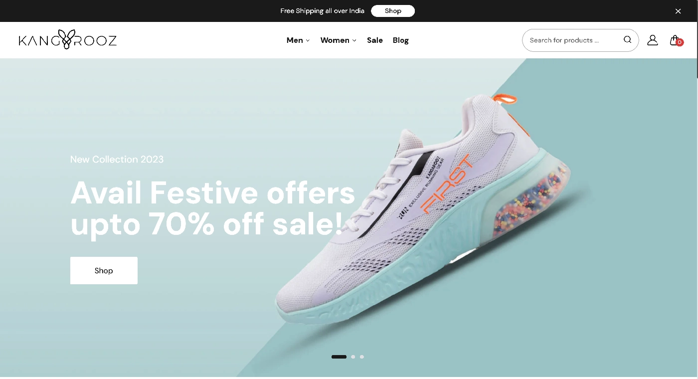 Kangarooz Sports Shopify store built by Conceptial Media