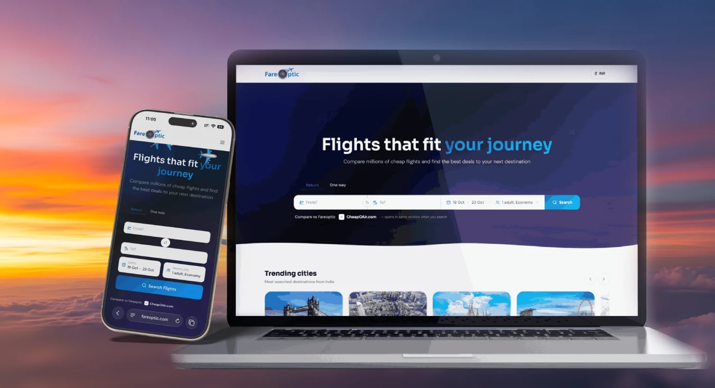 FareOptic web application built by Conceptial Media
