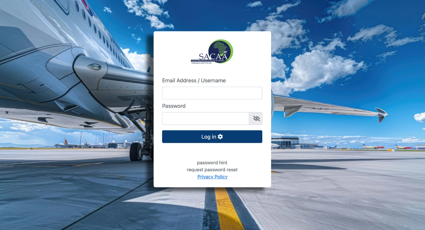 South African Civil Aviation Authority web application built by Conceptial Media