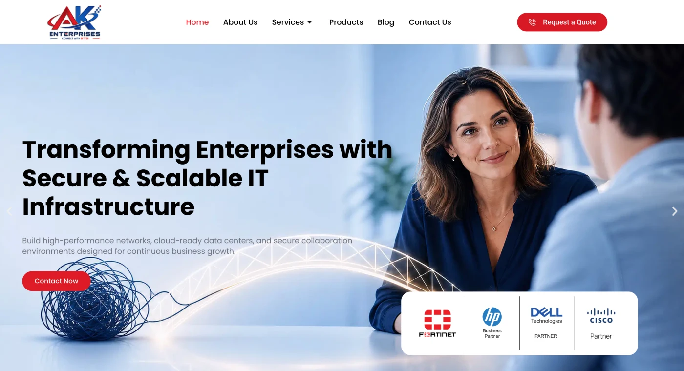 Ak Enterprises WordPress website built by Conceptial Media