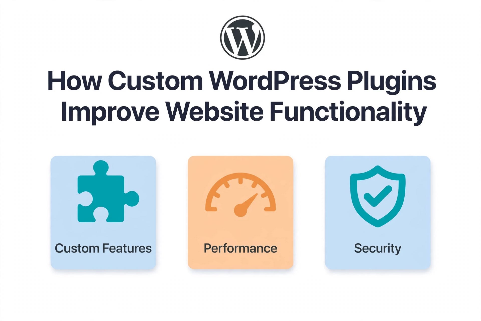Custom WordPress plugins add tailored features and functionality to websites without unnecessary code or third-party limitations. They help businesses improve website performance, streamline processes, enhance user experience, and create solutions that match specific business requirements.