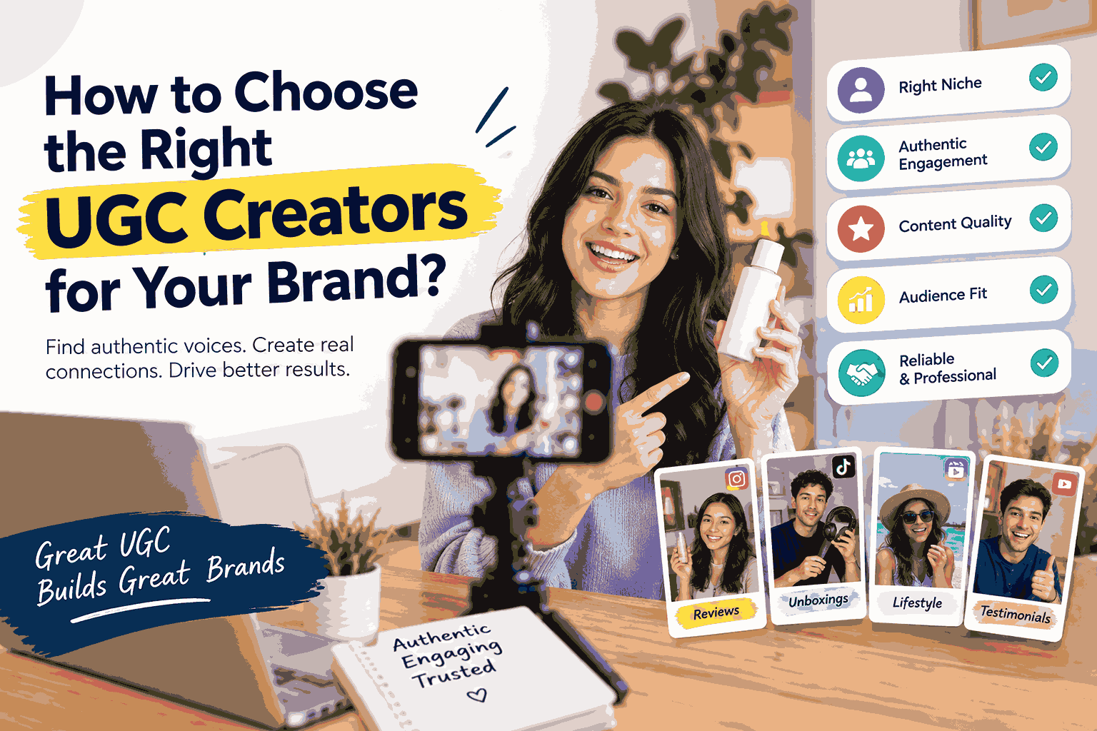 UGC creators producing engaging content for brands