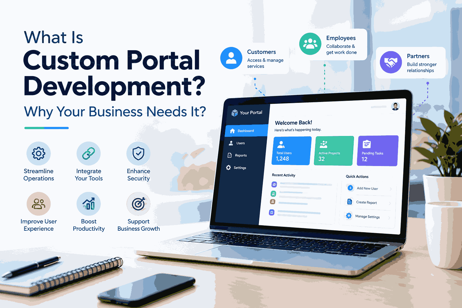 Custom portal development for modern business needs