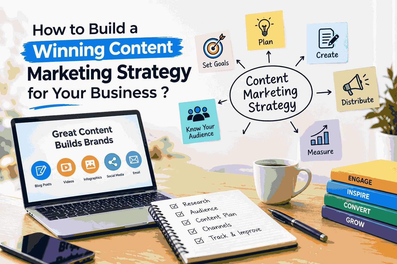 Effective content marketing strategy with SEO and engaging content.