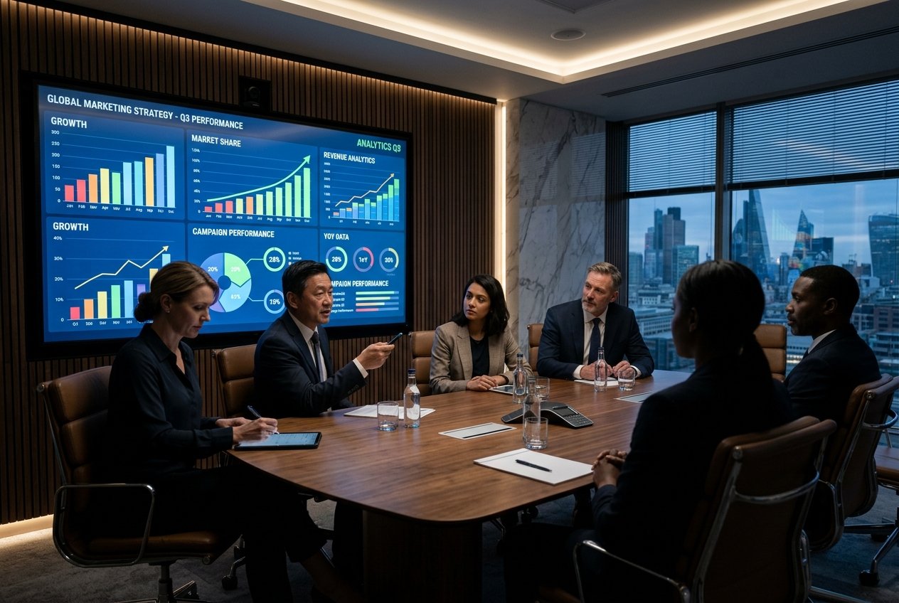 Conceptual Media team analyzing analytics and scaling traffic charts